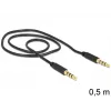 Audiokabel DeLOCK 3,5 mm – 3,5 mm 0,5 m zwart