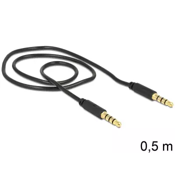 Audiokabel DeLOCK 3,5 mm – 3,5 mm 0,5 m zwart