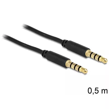 Audiokabel DeLOCK 3,5 mm – 3,5 mm 0,5 m zwart