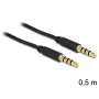 Audiokabel DeLOCK 3,5 mm – 3,5 mm 0,5 m zwart