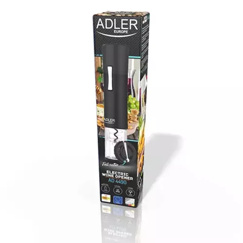 Flessenopener Adler AD 4490 zwart zilver transparant