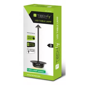 Techly I-LAMP-TABLE3 tafellamp SMD LED-module 1 W SMD LED D zwart