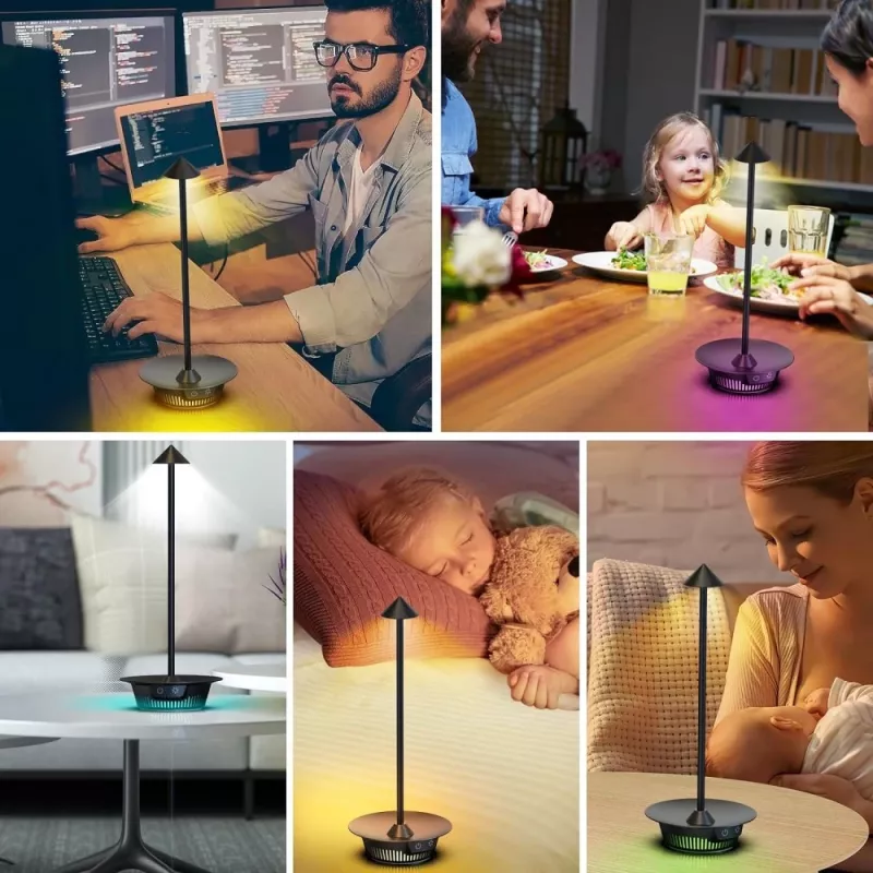 Techly I-LAMP-TABLE3 tafellamp SMD LED-module 1 W SMD LED D zwart