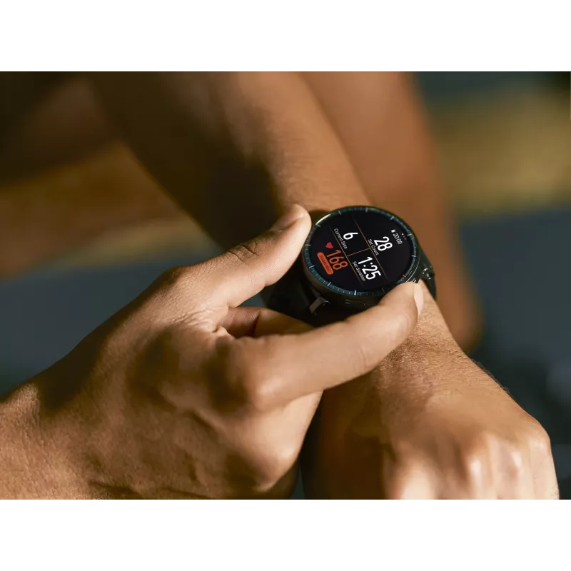 Smartwatch Amazfit Active Max rond AMOLED 1,5 inch 480×480 touchscreen 64 MB RAM 4 GB 658 mAh zwart