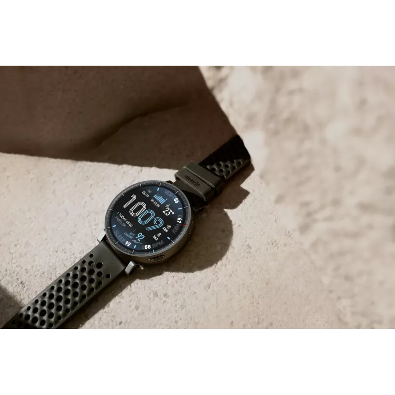 Smartwatch Amazfit Active Max rond AMOLED 1,5 inch 480×480 touchscreen 64 MB RAM 4 GB 658 mAh zwart