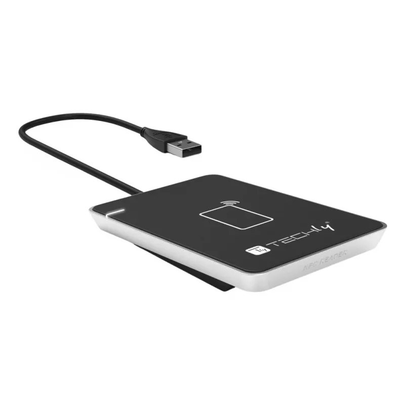 Techly I-CARD CAM-CIE RFID-lezer USB zwart, zilver