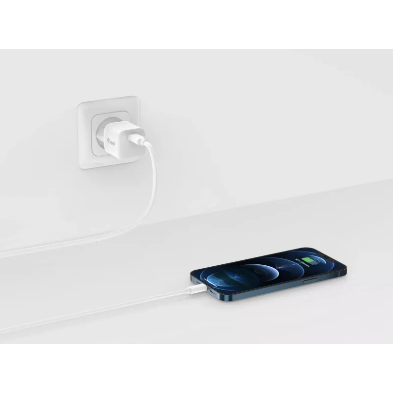 Equip 1-poorts 20W USB-C PD oplader indoor AC wit 100-240V