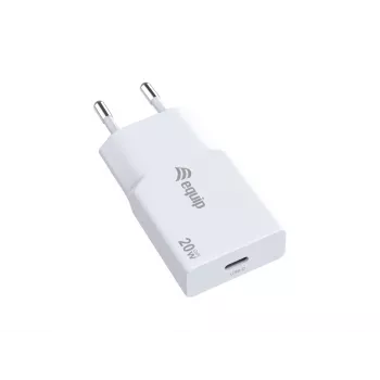 Wandlader EQUIP 1-poorts 20W GaN USB-C PD — 100–240V ingang, 12V max. uitgang, wit