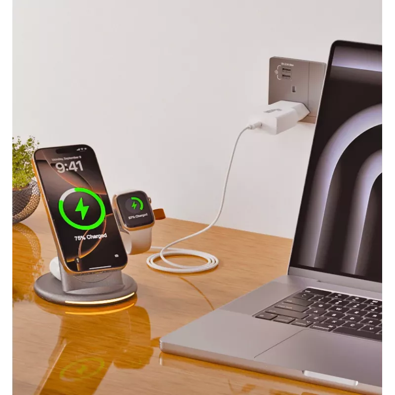 Wandlader EQUIP 1-poorts 20W GaN USB-C PD — 100–240V ingang, 12V max. uitgang, wit