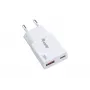 EQUIP 2-poorts 20W GaN slanke USB PD lader — USB-C x1, USB-A x1, ingang 100–240V, max. uitgang 12V, wit