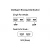 EQUIP 2-poorts 20W GaN slanke USB PD lader — USB-C x1, USB-A x1, ingang 100–240V, max. uitgang 12V, wit