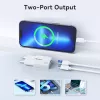 EQUIP 2-poorts 20W GaN slanke USB PD lader — USB-C x1, USB-A x1, ingang 100–240V, max. uitgang 12V, wit