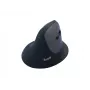 EQUIP ergonomische verticale draadloze muis voor rechtshandigen, 1600 DPI, RF draadloos + Bluetooth, oplaadbaar, 6 toetsen, zwart