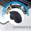 EQUIP 6-toets oplaadbare dual-mode draadloze muis – rechtshandig, optisch 1600 DPI, RF draadloos + Bluetooth, zwart