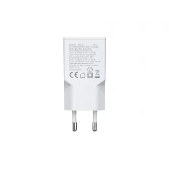 EQUIP 2-poorts 30W GaN slanke USB PD lader — USB-C x1, USB-A x1, ingang 100–240V, max. 20V uitgang, wit