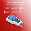 EQUIP 2-poorts 30W GaN slanke USB-C PD lader — 2 USB-C aansluitingen, ingang 100–240 V, max. 20 V uitgang, wit