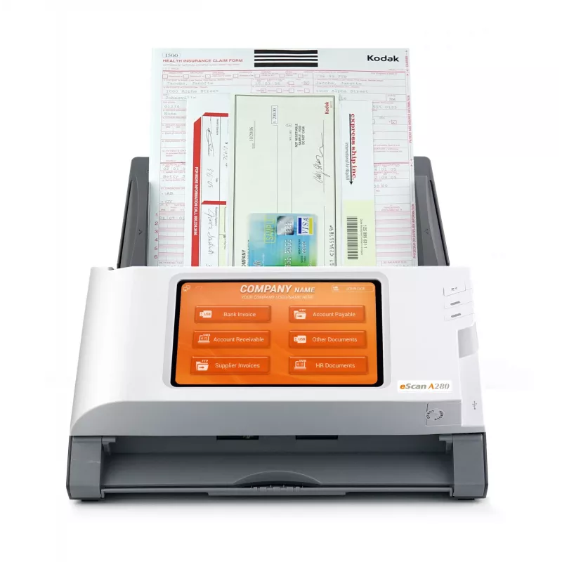 Plustek eScan A280 Enterprise ADF-scanner 600 x 600 DPI A4 zwart, wit