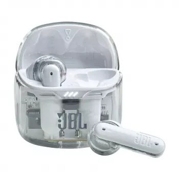JBL Tune Flex Ghost Edition Headset True Wireless Stereo (TWS) in-ear bellen/muziek Bluetooth transparant, wit