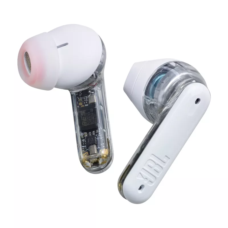 JBL Tune Flex Ghost Edition Headset True Wireless Stereo (TWS) in-ear bellen/muziek Bluetooth transparant, wit
