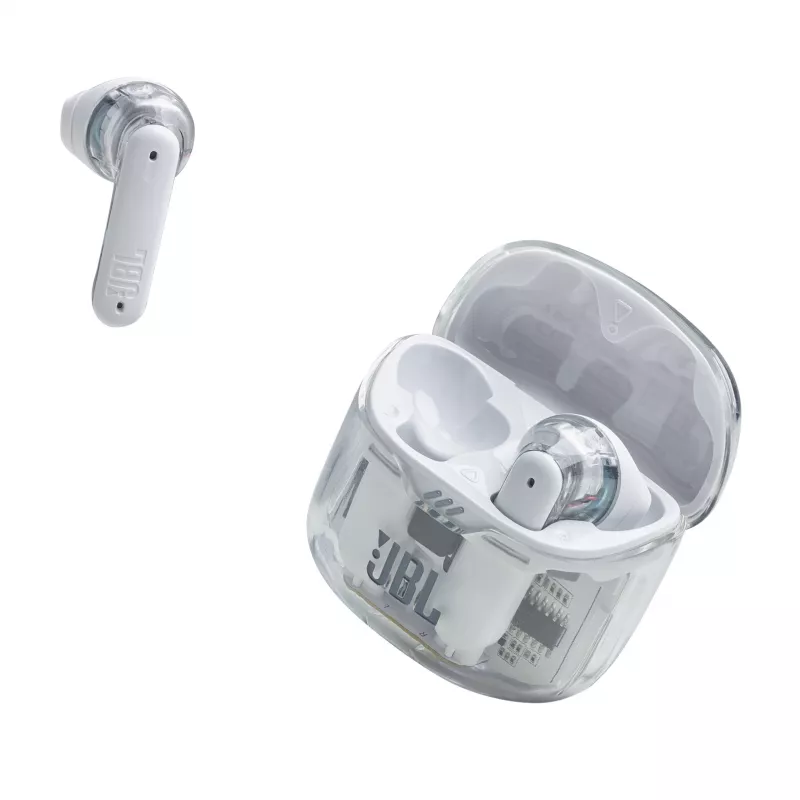 JBL Tune Flex Ghost Edition Headset True Wireless Stereo (TWS) in-ear bellen/muziek Bluetooth transparant, wit