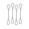 Lindy kabeladapterhouders – 4-pack, 0,15 m, polyamide, roestvrij staal, zwart