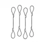 Lindy kabeladapterhouders – 4-pack, 0,15 m, polyamide, roestvrij staal, zwart