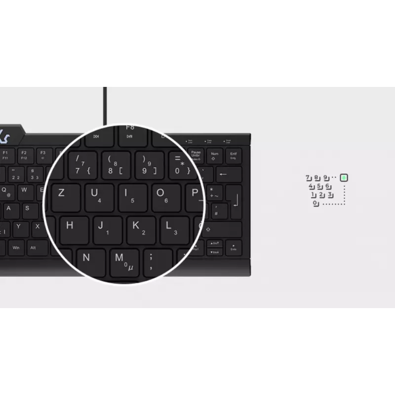 KeySonic KSK-5010ELC (DE) toetsenbord voor thuis USB QWERTZ Duits zwart