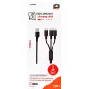 USB-kabel 2GO 797156 1,5 m USB B 3 x USB C zwart