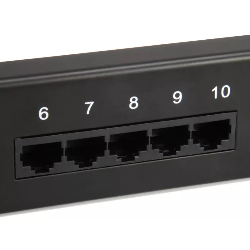 Equip 25-poorts Cat.3 RJ45 ISDN patchpaneel, zwart