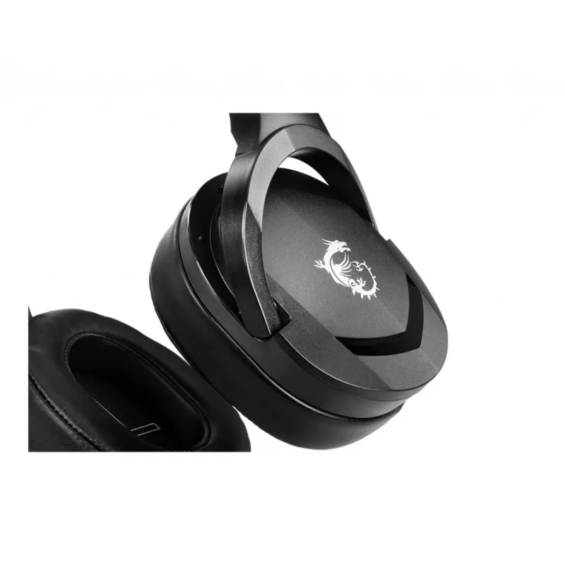 MSI IMMERSE GH20 gaming-headset '3,5-mm-inline met audio-splitter-accessoire, zwart, 40-mm-drivers, unidirectionele microfoon, pc- en platformonafhankelijke compatibiliteit'