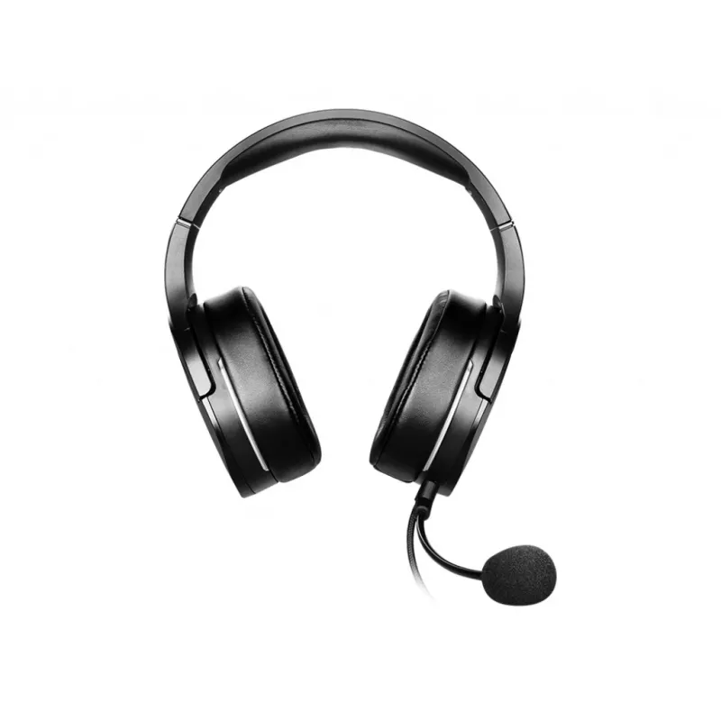 MSI IMMERSE GH20 gaming-headset '3,5-mm-inline met audio-splitter-accessoire, zwart, 40-mm-drivers, unidirectionele microfoon, pc- en platformonafhankelijke compatibiliteit'