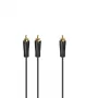 Audiokabel Hama 00205097 5m RCA 2 x RCA stekker verguld zwart