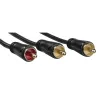 Audiokabel Hama 00205097 5m RCA 2 x RCA stekker verguld zwart