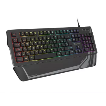Gaming-toetsenbord GENESIS Rhod 350 RGB – 104-toetsen USB QWERTY Spaans volledige grootte, zwart, RGB-achtergrondverlichting, polssteun