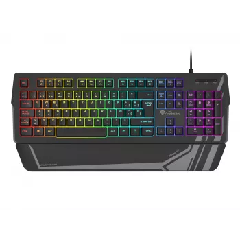 Gaming-toetsenbord GENESIS Rhod 350 RGB – 104-toetsen USB QWERTY Spaans volledige grootte, zwart, RGB-achtergrondverlichting, polssteun