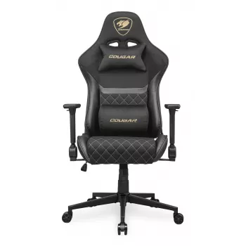 Universele gamingstoel COUGAR Gaming Armor One V2 Gold F Upholstered gestoffeerde zitting zwart goud