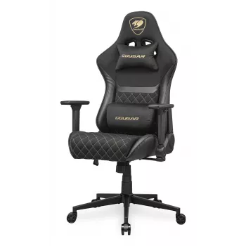 Universele gamingstoel COUGAR Gaming Armor One V2 Gold F Upholstered gestoffeerde zitting zwart goud