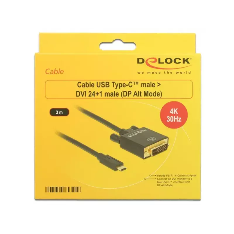 USB-C naar DVI-adapter DeLOCK 3m 85322