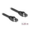 DeLOCK RJ45-netwerkkabel Cat.8.1 S/FTP 25 cm 40 Gbit/s zwart