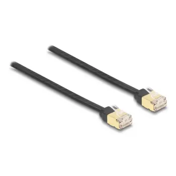 DeLOCK RJ45-oprolkabel Cat.6A STP 1,5 m zwart geel