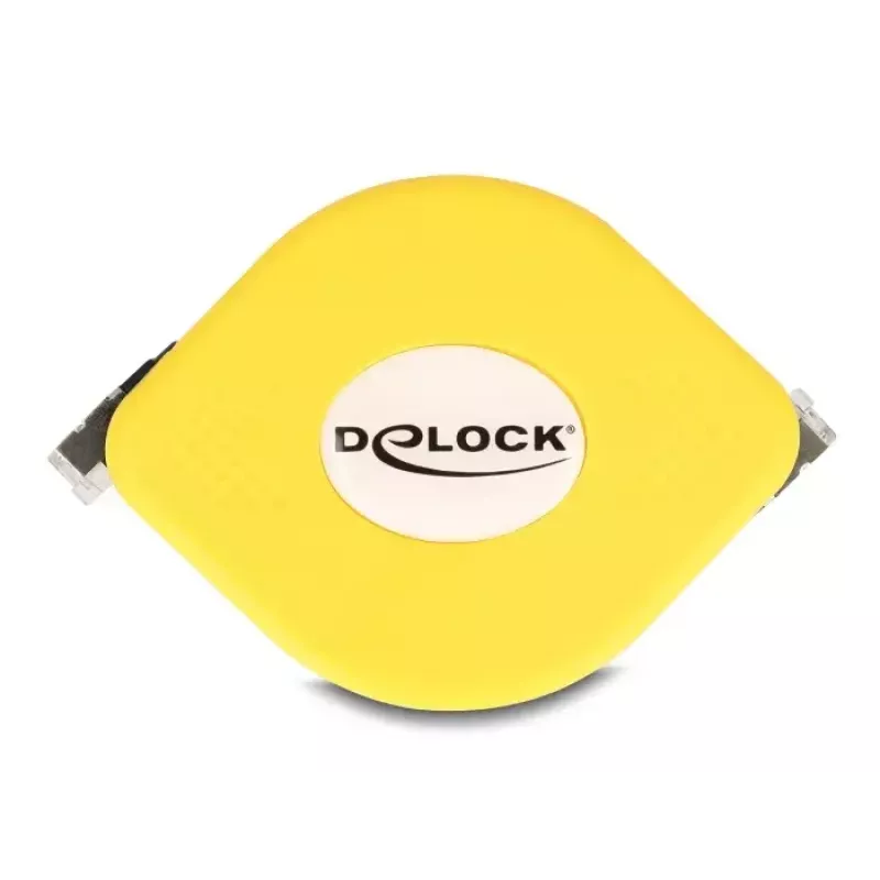 DeLOCK RJ45-oprolkabel Cat.6A STP 1,5 m zwart geel
