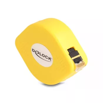 DeLOCK RJ45-oprolkabel Cat.6A STP 1,5 m zwart geel