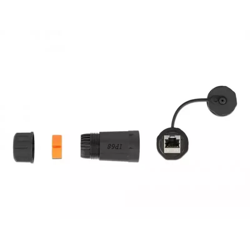 Kabelverbinder RJ-45/RJ-45 DeLOCK 86700 zwart oranje