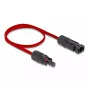Kabel DeLOCK DL4 solar-platkabel stekker naar bus 60 cm rood 3,3 mm²