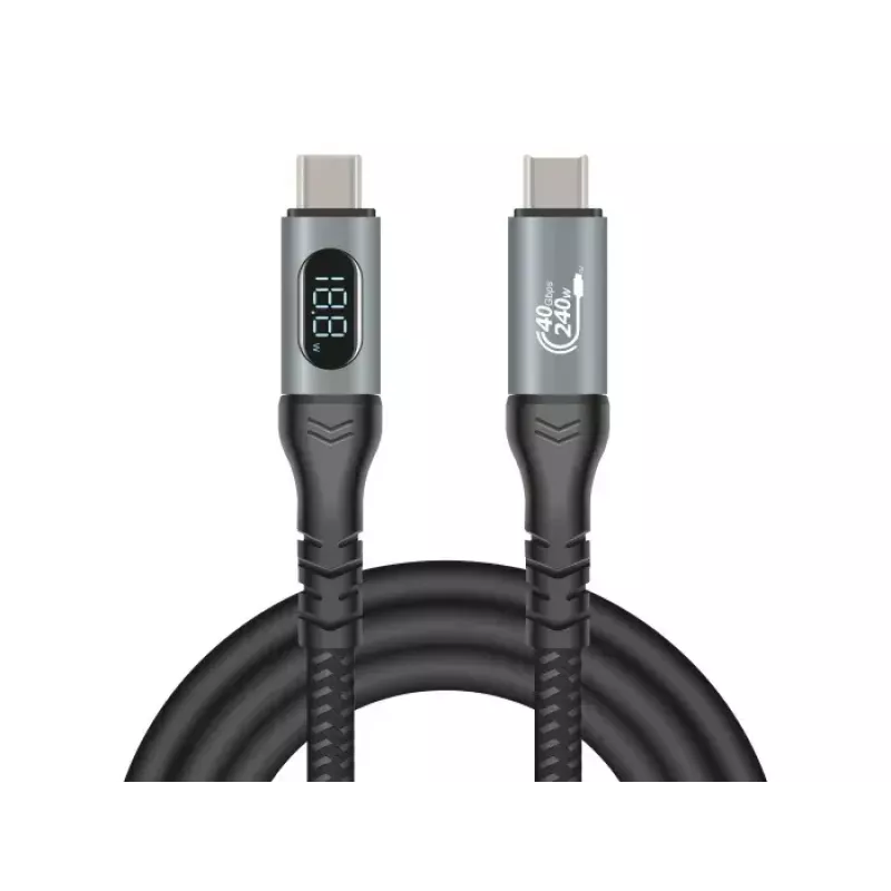 DeLOCK USB 40 Gbps data- en snellaad-coaxkabel 1 m USB PD 3.1 240 W