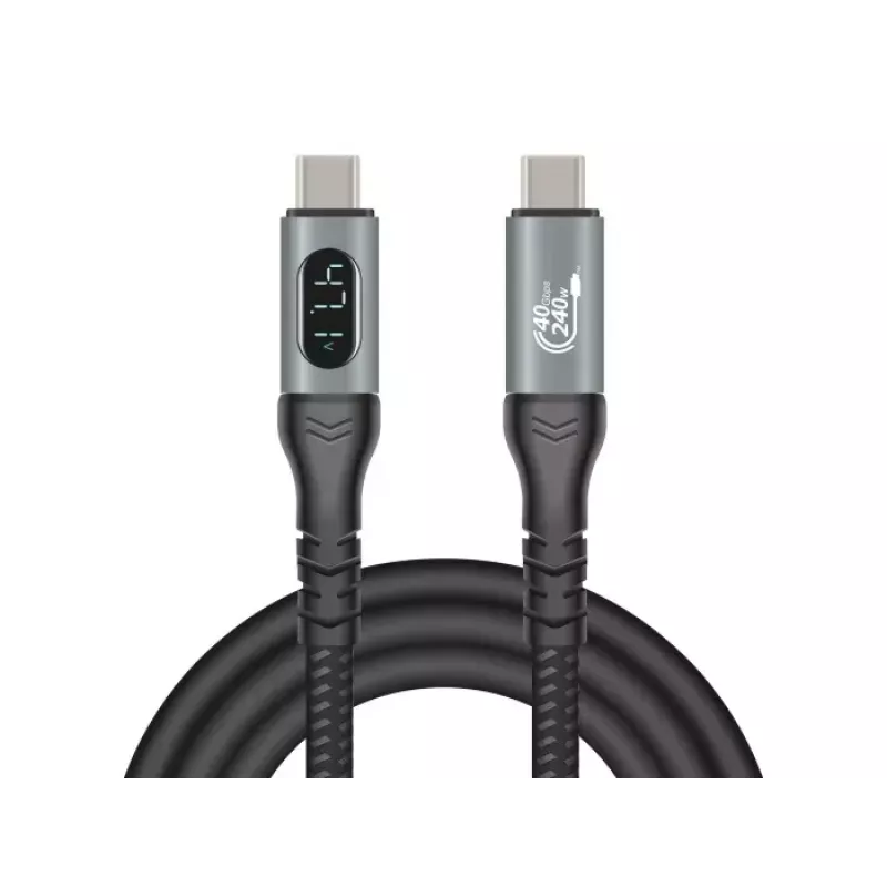 DeLOCK USB 40 Gbps data- en snellaad-coaxkabel 1 m USB PD 3.1 240 W