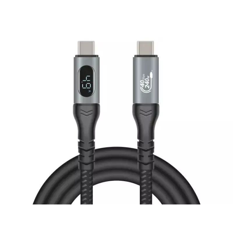DeLOCK USB 40 Gbps data- en snellaad-coaxkabel 1 m USB PD 3.1 240 W