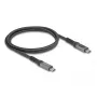 DeLOCK USB 40 Gbps data- en snellaad-coaxkabel 1 m USB PD 3.1 240 W