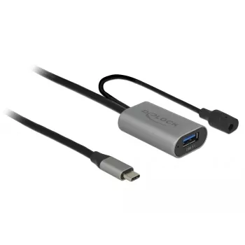 USB-kabel DeLOCK 85391 USB 3.2 Gen 1 5 m USB-A USB-C zwart grijs