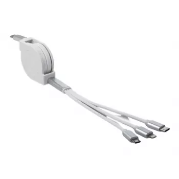 DeLOCK USB Type-C 3-in-1 oprolbare laadkabel Lightning Micro USB USB Type-C 0,98 m